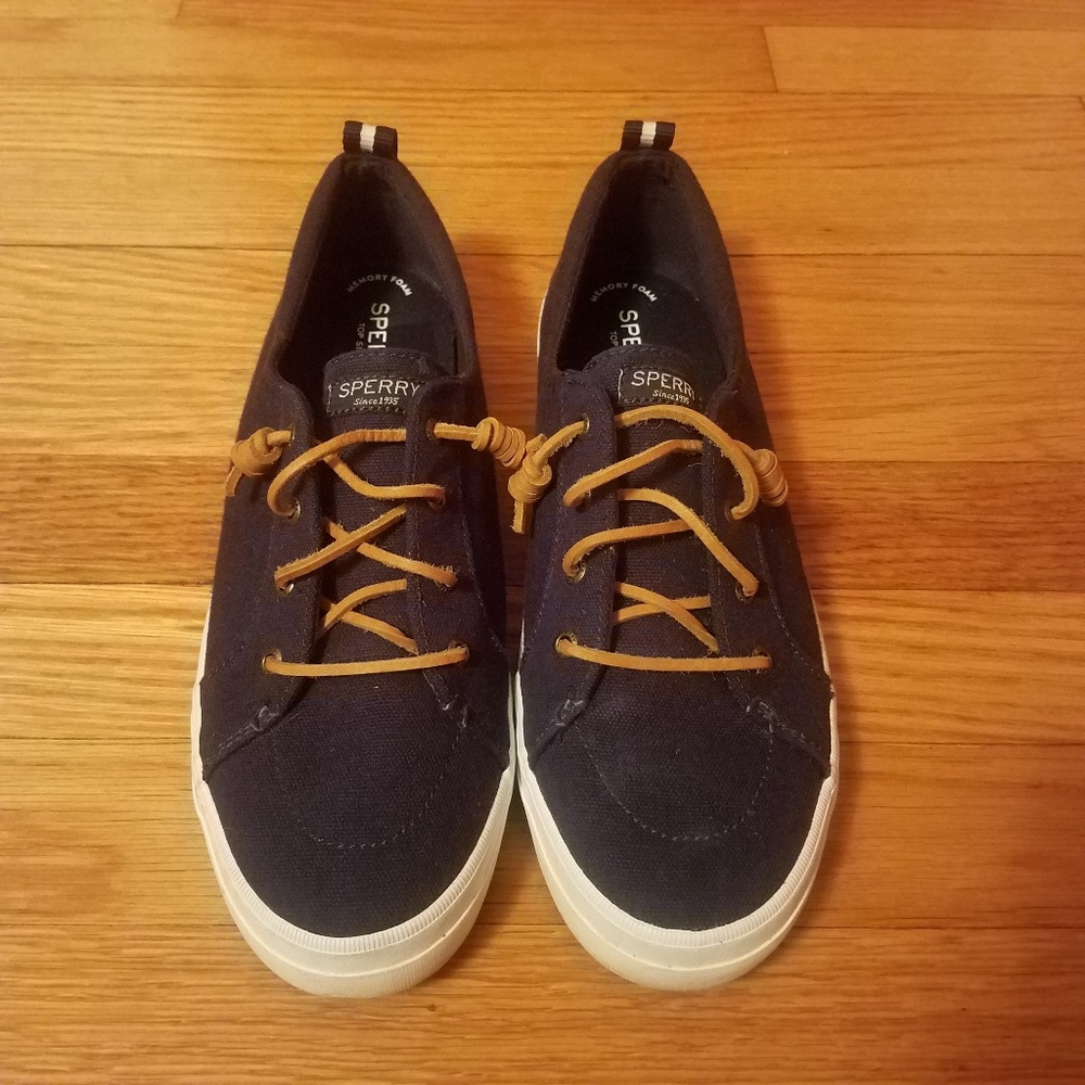 Navy Blue Canvas Sperry Topsider Sneakers